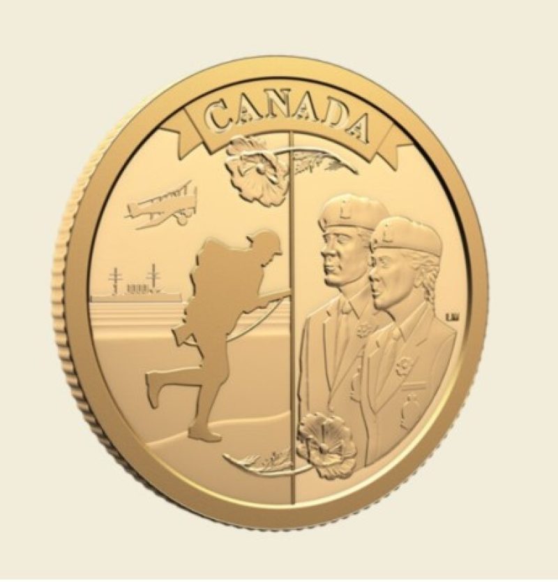 Канада выпустила золотую монету к 100-летию легиона. Как ее можно получить?
